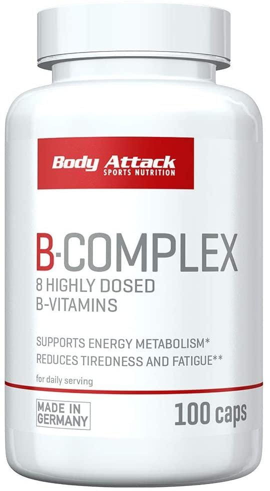 Doplněk stravy Body Attack B-Complex 100 kps, komplex 8 vitamínů řady B
